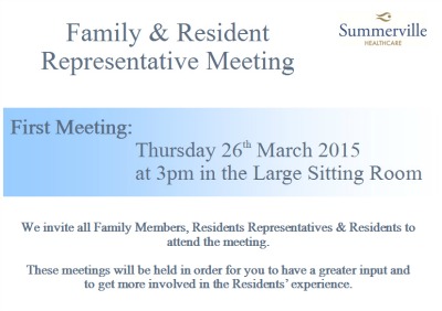 Family & Resident Representative Meeting